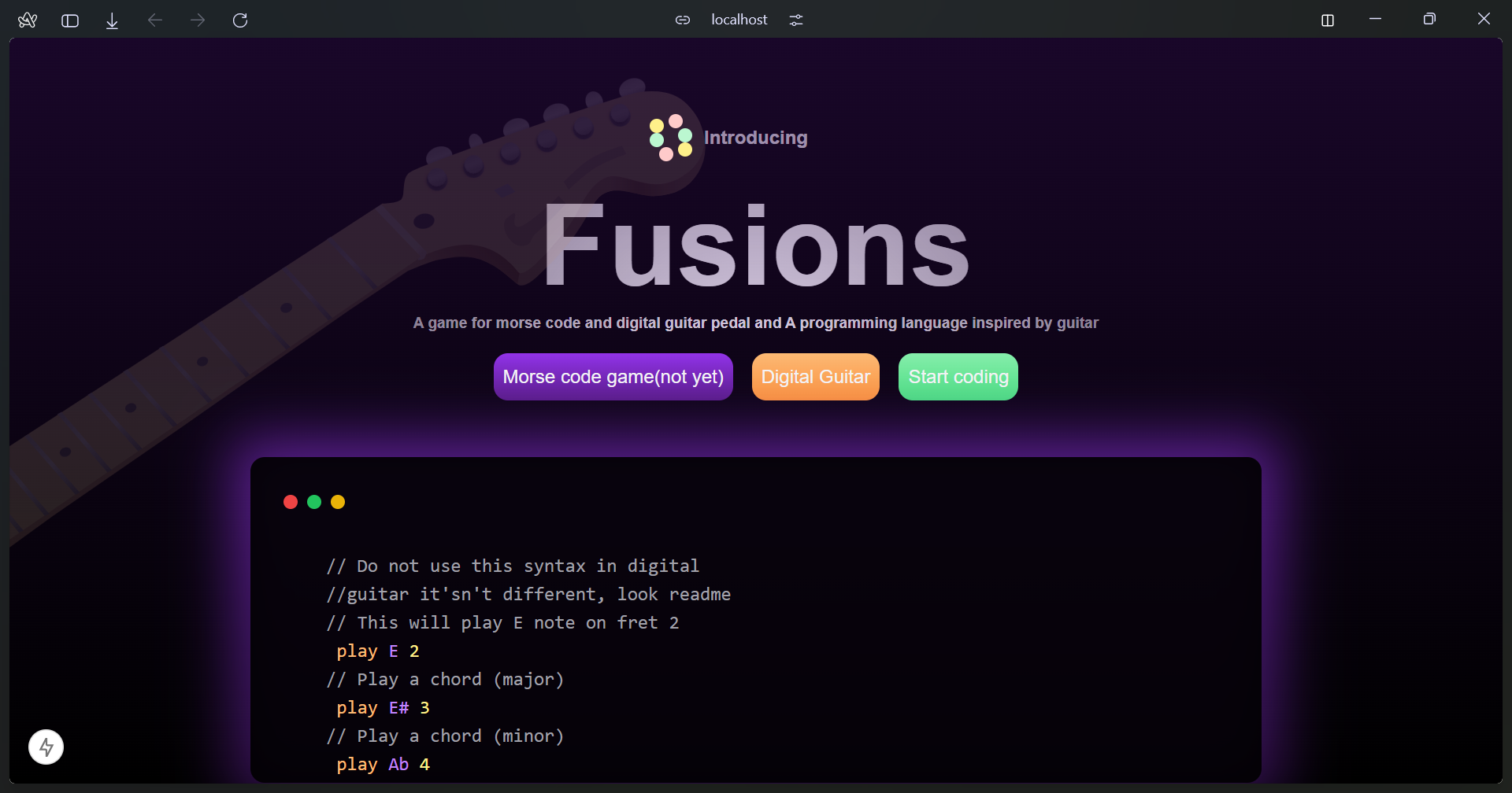 Fusion landing page
